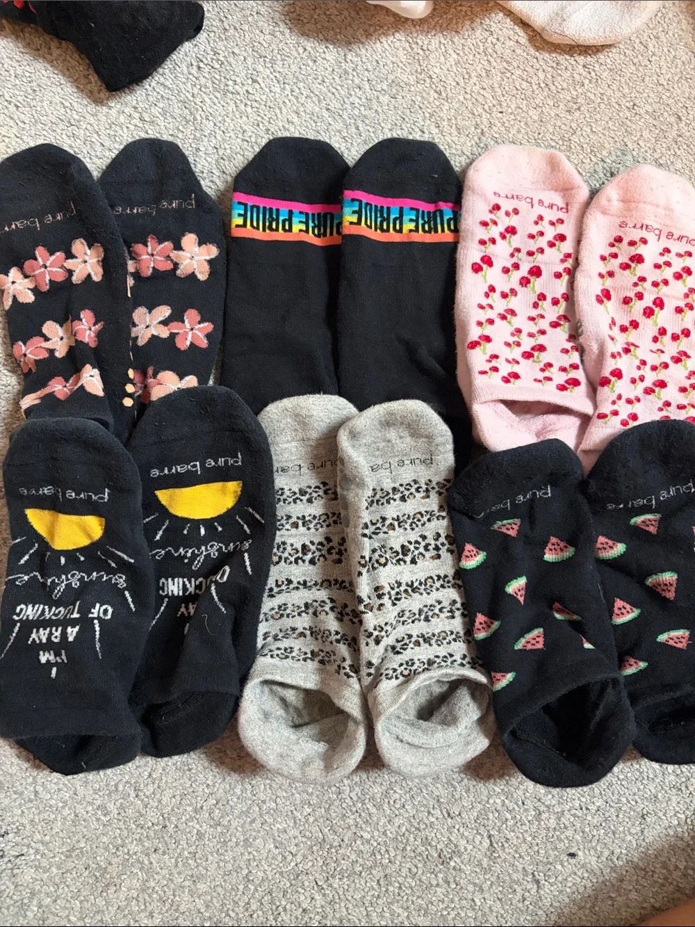 Assorted Pure Barre sticky socks - Picture 1 of 2